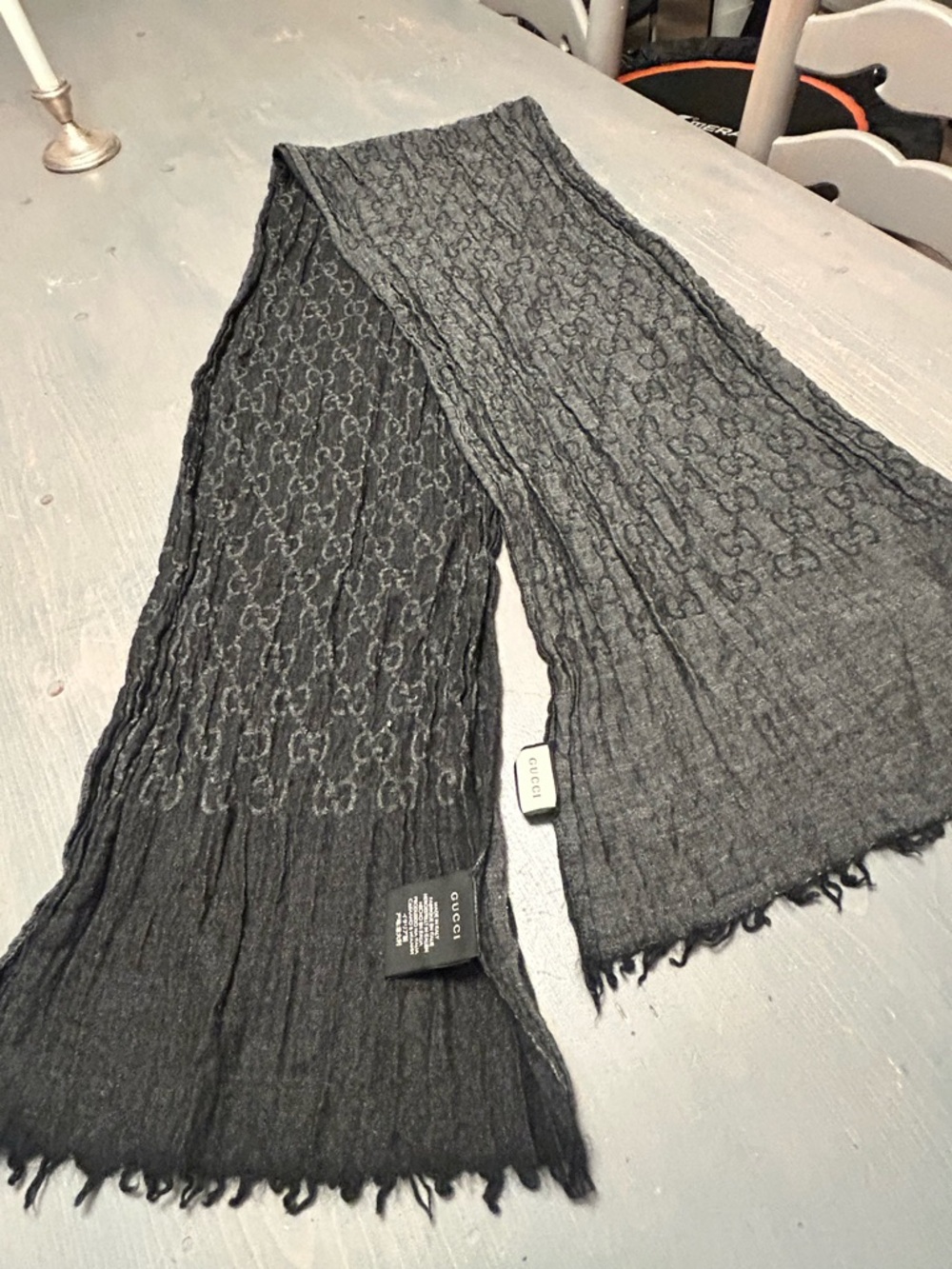 Gucci monogram silk blend scarf ❤️